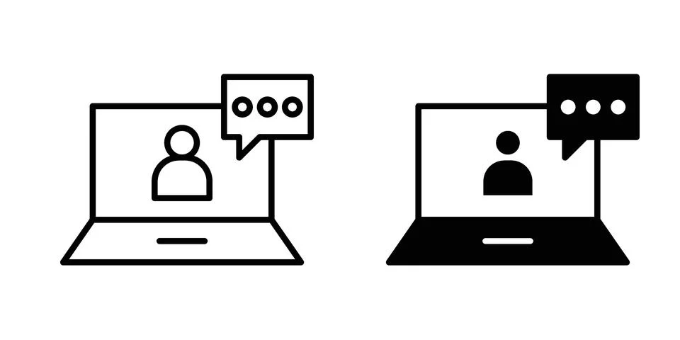 Webinar icon for design projects and web UI Stock Illustration
