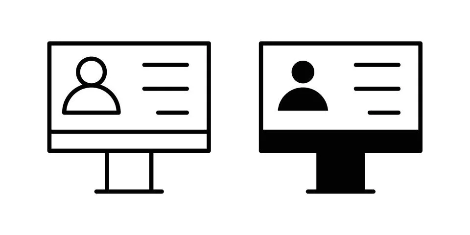 Webinar icon illustration vector, icon set for apps Stock Illustration