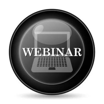 Webinar icon. internet button on white background.. 스톡 일러스트