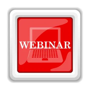 Webinar icon. internet button on white background.. Stock Illustration
