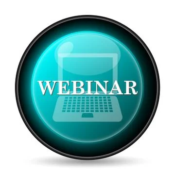 Webinar icon. Internet button on white background.. Stock Illustration