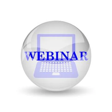 Webinar icon. Internet button on white background.. 스톡 일러스트