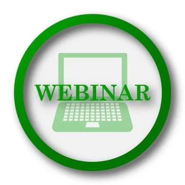 Webinar icon. Internet button on white background.. 스톡 일러스트