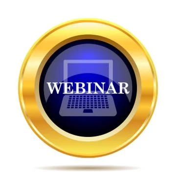 Webinar icon. Internet button on white background.. 스톡 일러스트
