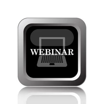 Webinar icon. Internet button on white background.. 스톡 일러스트