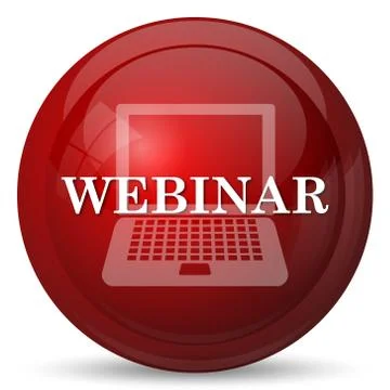Webinar icon. Internet button on white background.. 스톡 일러스트