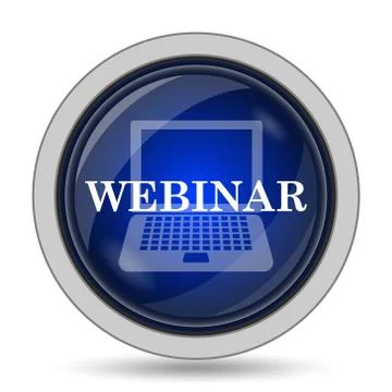 Webinar icon. Internet button on white background.. Stock Illustration