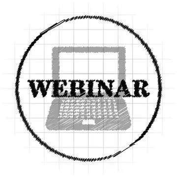 Webinar icon. Internet button on white background.. 스톡 일러스트