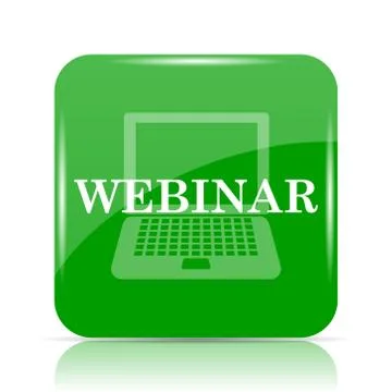 Webinar icon. Internet button on white background.. Stock Illustration
