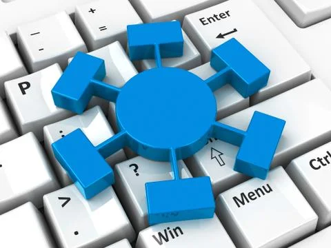 Webinar icon on keyboard Stock Illustration