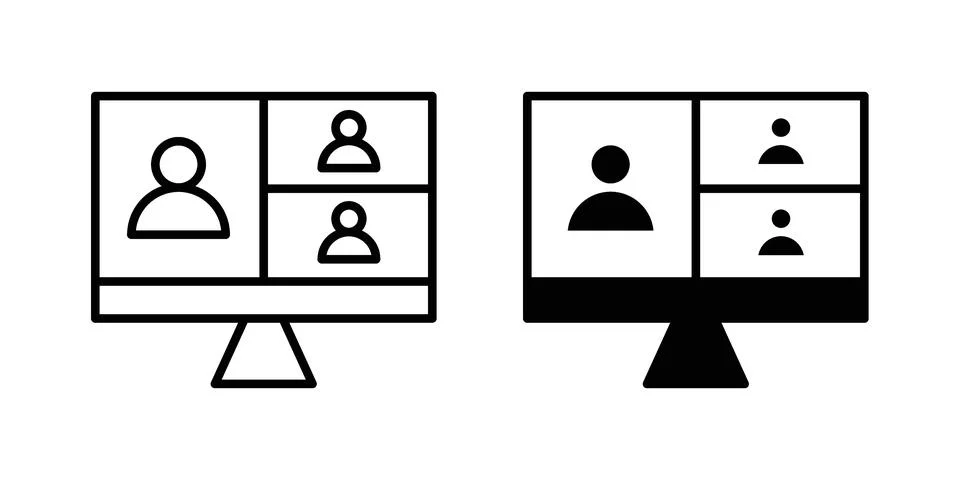 Webinar icon vector design illustrations Stock Illustration