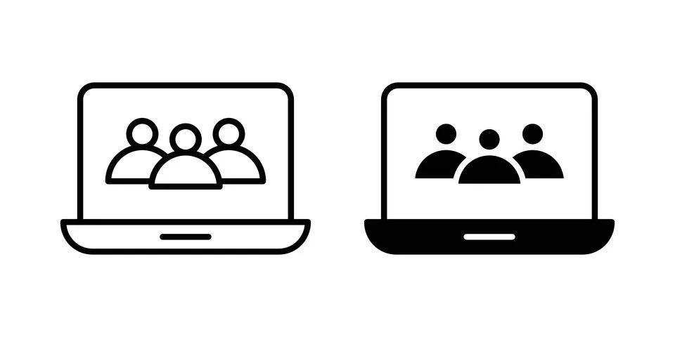 Webinar icon vector symbol graphics Stock Illustration