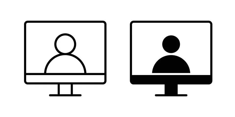 Webinar icon for web projects Stock Illustration