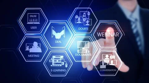 WEBINAR Illustrazione stock