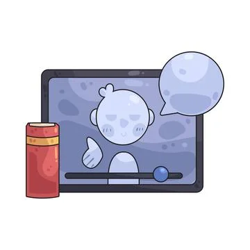 Webinar illustration Stock Illustration