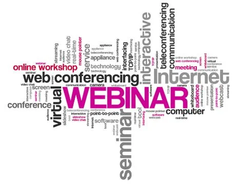 Webinar - internet concepts word cloud illustration. Word collage. イラスト素材