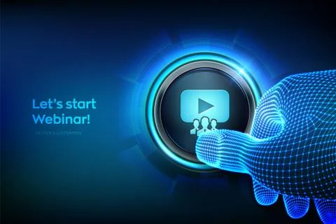Webinar. Internet conference. Web based seminar. Distance Learning. E-learnin Stock Illustration