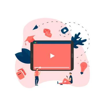 Webinar, internet conference, web based seminar, online education, e-learning fl Ilustración de archivo