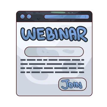 Webinar Join illustration 스톡 일러스트