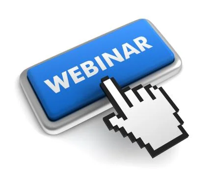 Webinar keyboard concept 3d illustration Illustrazione stock
