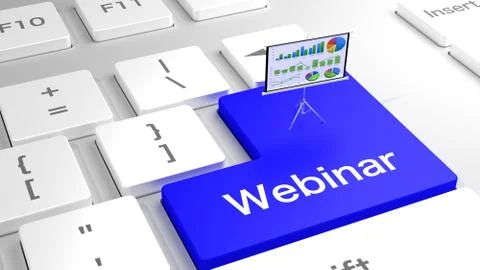 Webinar keyboard Illustrazione stock