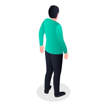 Webinar man icon, isometric style Stock Illustration