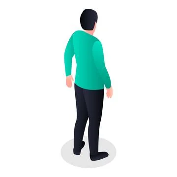 Webinar man icon, isometric style Stock Illustration