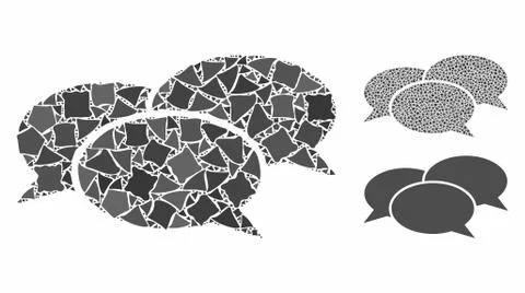 Webinar Mosaic Icon of Tuberous Elements Stock Illustration