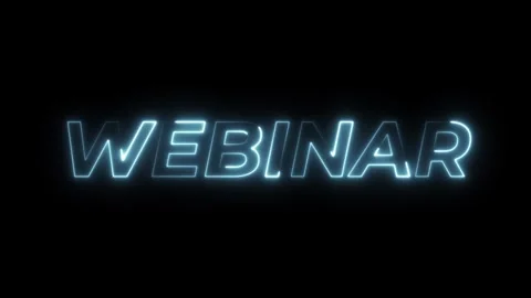 Webinar neon text animation Stock Footage 287400255