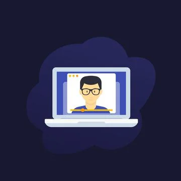 Webinar, online education, e-learning vector illustration Stock Illustration