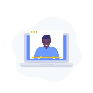 Webinar, online education, remote training and e-learning vector illustration Illustrazione stock