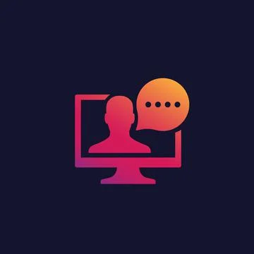 Webinar, online education vector icon Stock Illustration