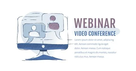 Webinar online Stock-Illustration