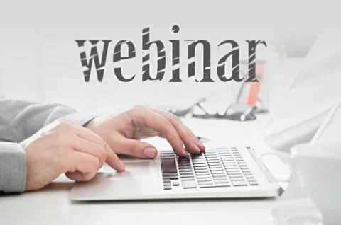 Webinar online, internet education, e-learning 스톡 사진