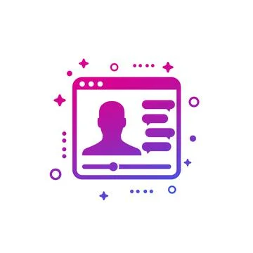 Webinar, online web seminar, distant learning icon Stock Illustration