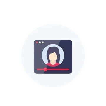 Webinar, online web seminar, training icon Stock Illustration
