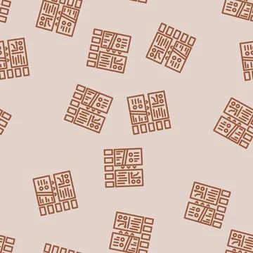 Webinar presentation line vector seamless pattern Illustrazione stock