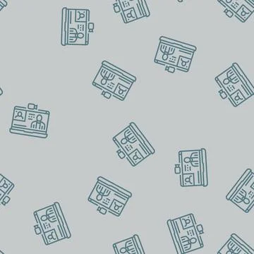Webinar session online learning platform line seamless pattern 스톡 일러스트