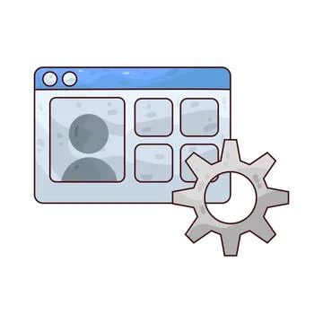 Webinar setup illustration Stockillustratie