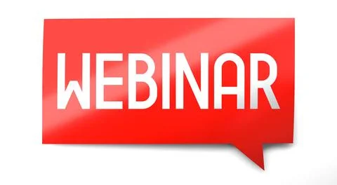 Webinar - speach bubble - 3D illustration Stock Illustration