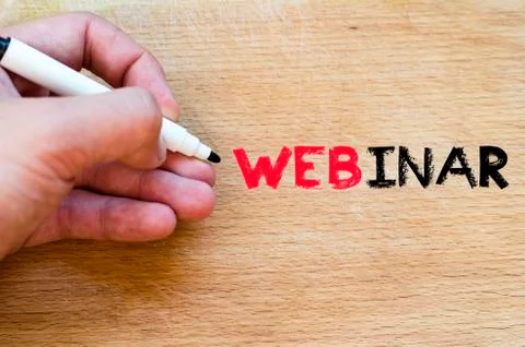 Webinar text concept Stock Photos