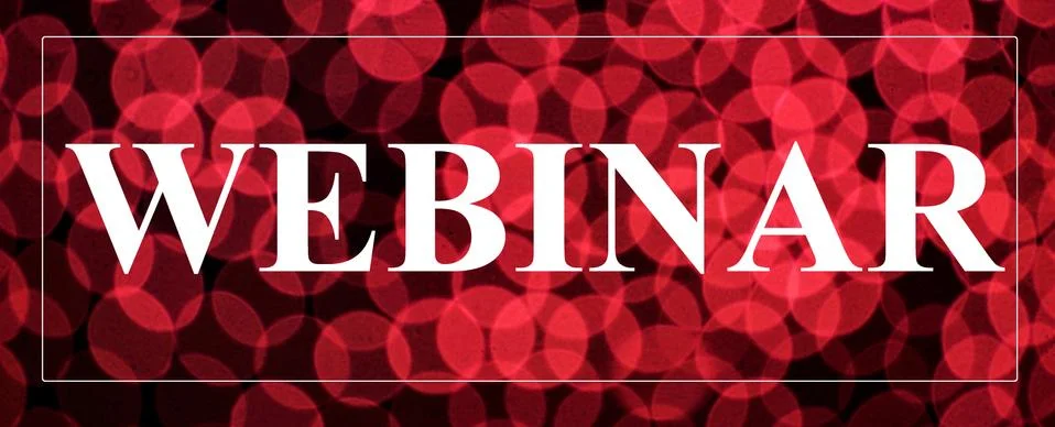 Webinar-text message on the banner background. Stock Photos