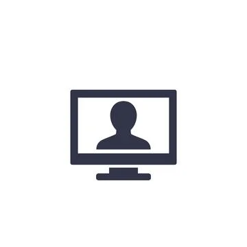 Webinar vector icon on white Stock Illustration