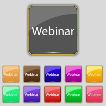 Webinar web camera sign icon. Online Web-study symbol. Website e-learning nav Ilustración de archivo