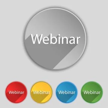 Webinar web camera sign icon. Online Web-study symbol. Website e-learning nav Ilustración de archivo