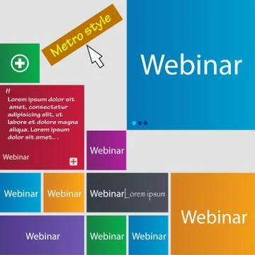 Webinar web camera sign icon. Online Web-study symbol. Website e-learning nav Ilustración de archivo