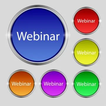 Webinar web camera sign icon. Online Web-study symbol. Website e-learning nav Ilustración de archivo