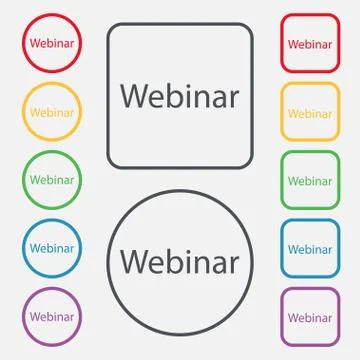 Webinar web camera sign icon. Online Web-study symbol. Website e-learning nav Ilustración de archivo