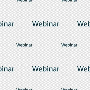 Webinar web camera sign icon. Online Web-study symbol. Seamless pattern with  스톡 일러스트