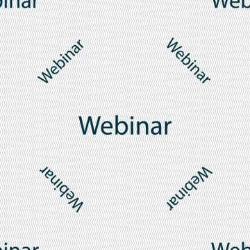 Webinar web camera sign icon. Online Web-study symbol. Seamless pattern with  스톡 일러스트